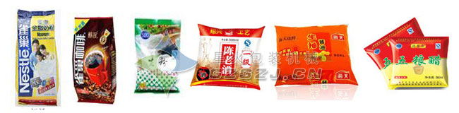饺子馄饨调料包装机-酱油醋包包装机样品展示