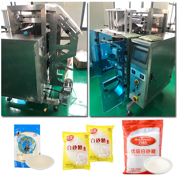 自动化白砂糖包装设备生产线细节以及样品图
