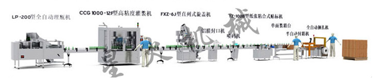 全自动液体灌装生产线整机展示