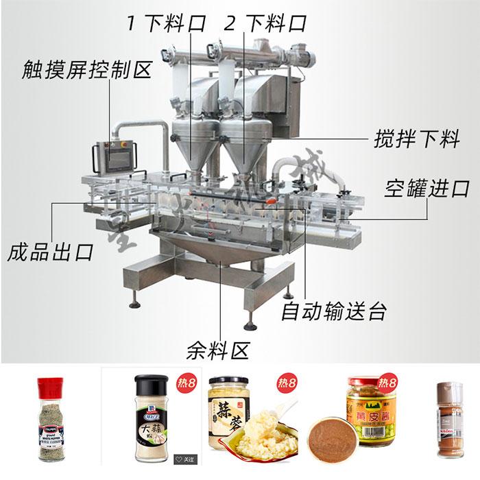 调味粉灌装机-瓶装调味粉自动灌装机
